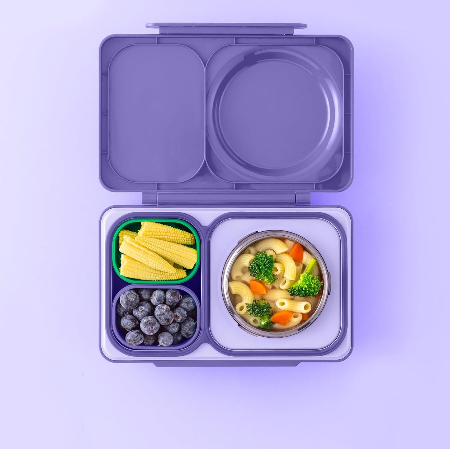 OmieBox (2 pack) Leakproof Dips Containers To Go, Salad Dressing Container, Condiment Container with Lids - Food Safe Silicone - 4 ounces (Blue/Lime)