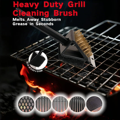 2 Pack Grill Brush for Outdoor Grill, 3 in 1 Grill Cleaning Brush and Scraper BBQ Brush Safe BBQ Cleaning Tools