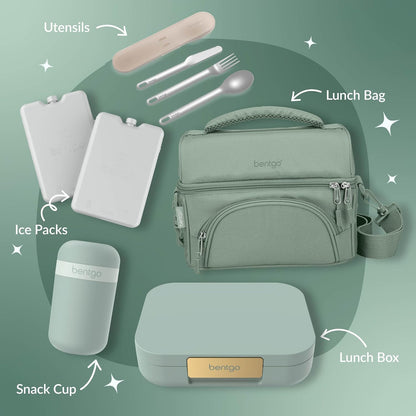 Bentgo Modern - Adult & Teen Bento Lunch Box; 3-4 Compartments, Leak-Resistant, 5.5 Cup Capacity/44 fl oz, Improved Locking Clips, Reusable, BPA-Free, Dishwasher/Microwave Safe Tray (Dark Gray)