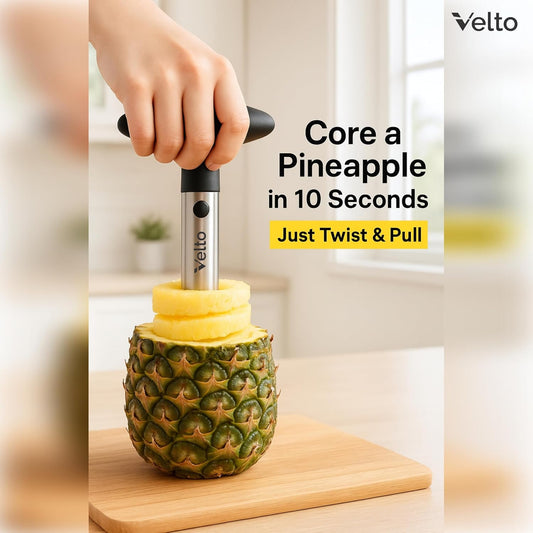 Pineapple Corer and Slicer, Watermelon Slicer, Cube Cutter & Fruit Fork Set