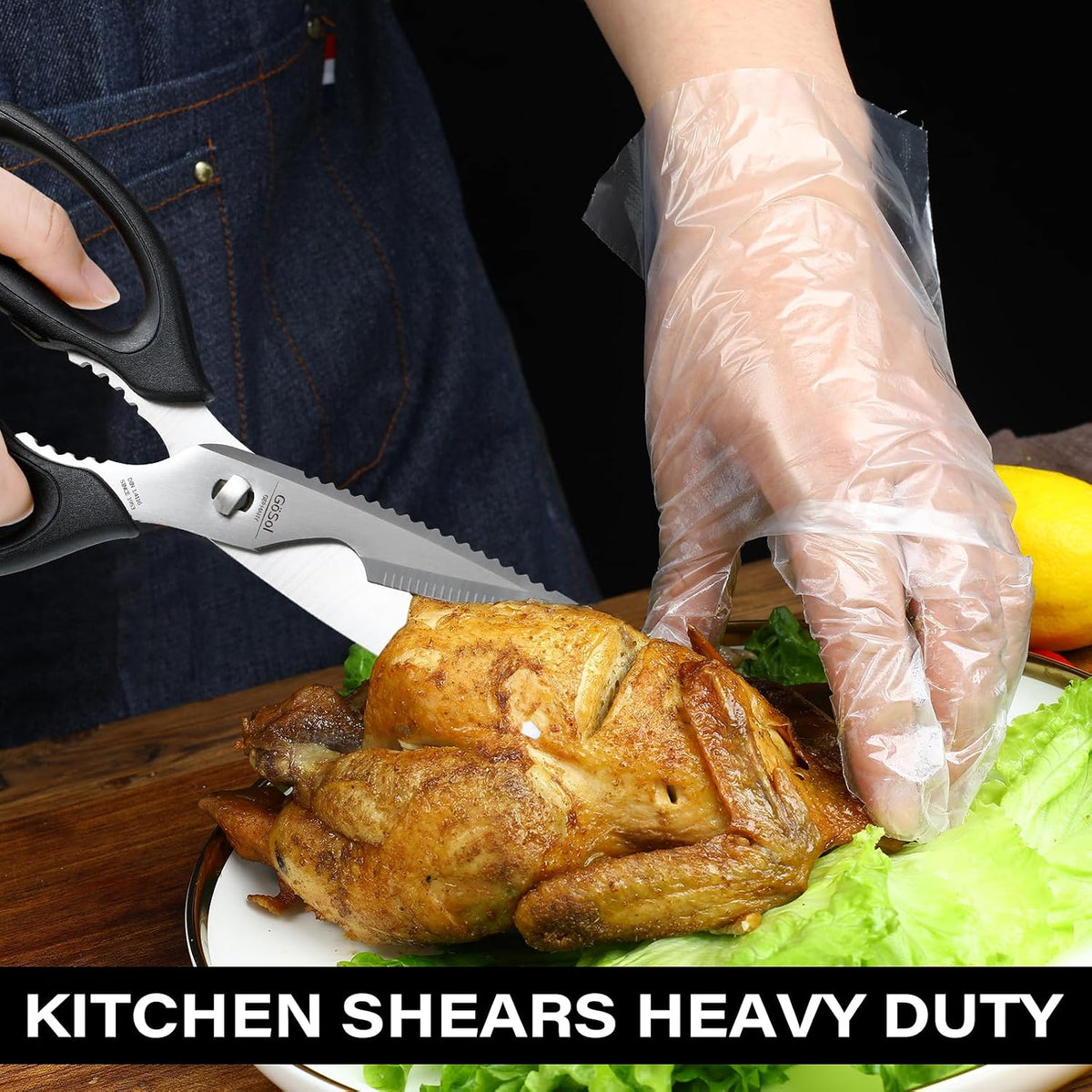 Heavy Duty Kitchen Shears Come Apart Kitchen Scissors with Serrated Blades