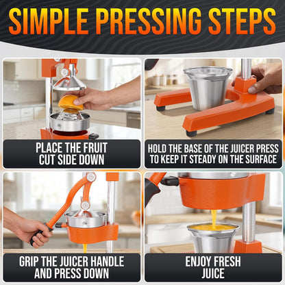 NADOBA Lemon Squeezer and Lime Squeezer, Max Extraction Citrus Hand Juicer