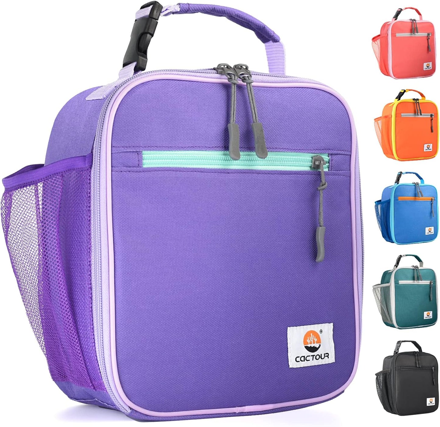 CaCTOUR Lunch Box Kids,Premium Insulated Lunchbox for Girls Boys,Soft Mini Cooler Bag Back to School Thermal Reusable Lunch Bag for Work School Picnic (Blue)