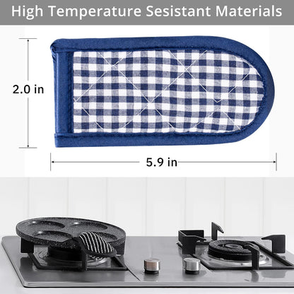 Cast Iron Skillet Handle Covers,Pot Handle Covers Heat Resistant,Pot Holders for Kitchen Heat Resistant,Machine Washable Handle Mitts 2 PCS(Striped)