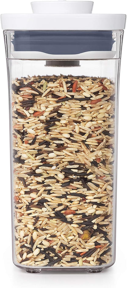 OXO Good Grips POP Container – Airtight 1.7 Qt for Coffee and More Food Storage, Rectangle, Clear