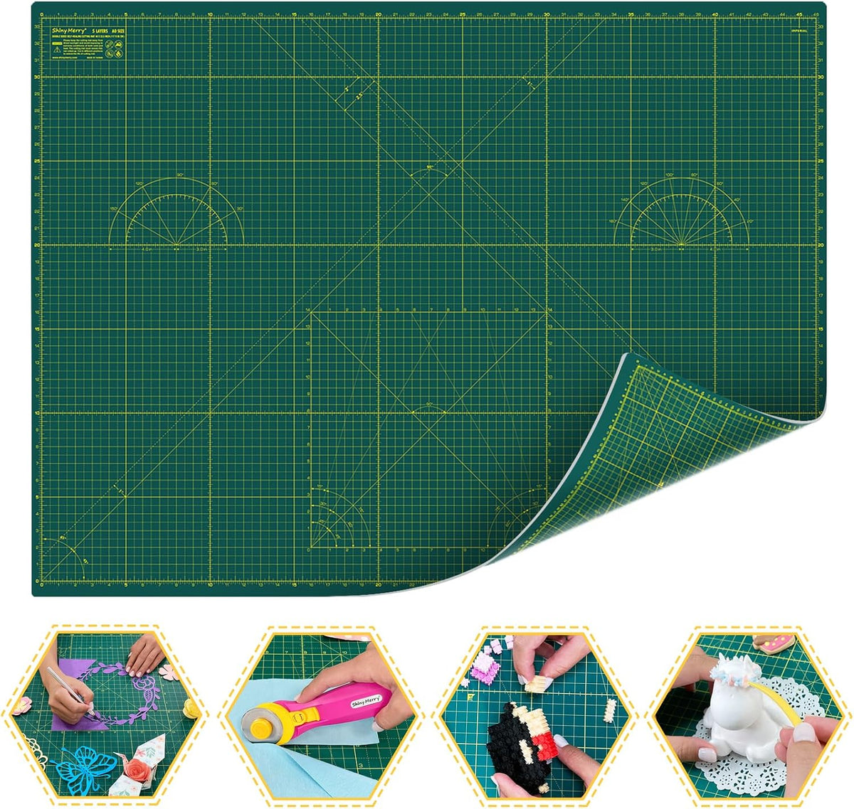 Self Healing Cutting Mat A3 12"x 18" Double Sided Pink Mat