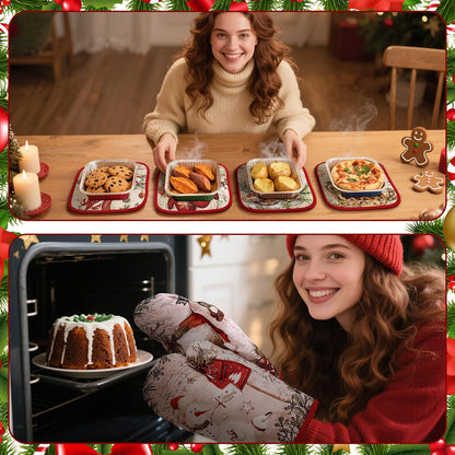 SiliFine 12 Pcs Fall Pumpkin Kitchen Towels Oven Mitts Pot Holders Set