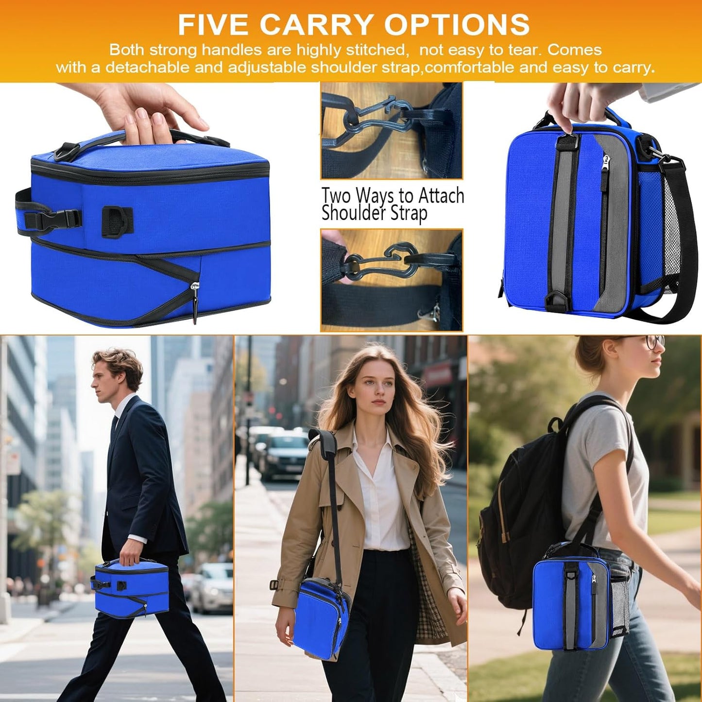 Lunch Box Insulated Lunch bag for Men Teen Kids Boys Adult Portable Stylish Small Lunchbox Special Design for Working Office school Picnic