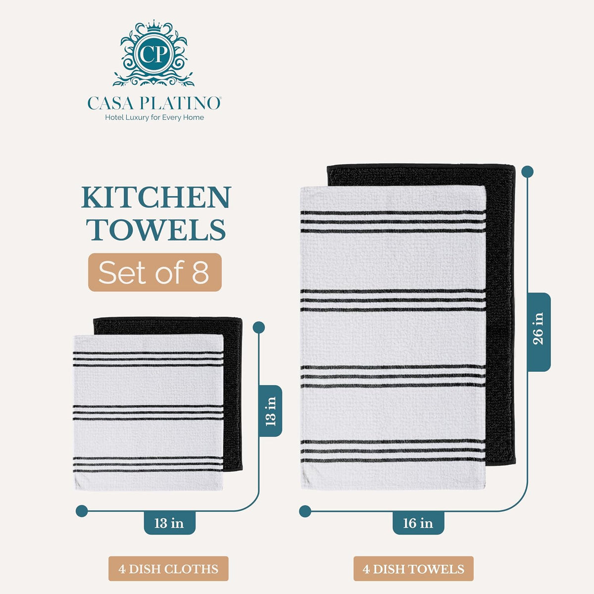 Casa Platino Potholders for Kitchens, 8-Piece – 500°F Heat Resistant Oven Mitts and Pot Holders, Mini Oven Mitt with Silicone Grip, 2 Kitchen Towels & 2 Dish Cloths – Durable & Non-Slip – Canyon Rose