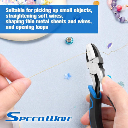 SPEEDWOX Long Reach Bent Needle Nose Pliers With Smooth Jaw Angled Needle Nose Pliers For Jewelry Making Fish Bone Pliers Tweezers Bent Chain Nose Pliers For Wire Bending And Small Object Gripping