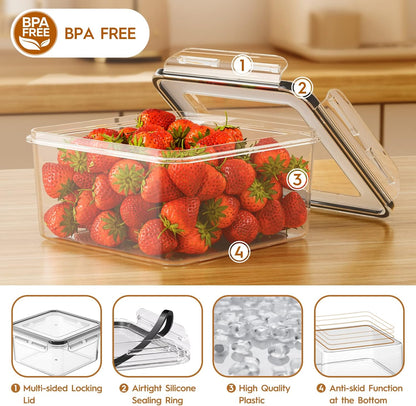40 PCS Food Storage Containers with Lids Airtight (20 Containers & 20 Lids), Leak proof Meal Prep Container Set for Kitchen Storage, BPA-free, PVC-free Plastic, Microwave/Dishwasher Safe, Labels & Pen