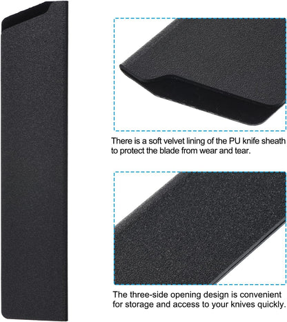 PATIKIL ABS Knife Cover Sleeves for 8" Chef Knife, Knives Edge Guard Blade Protector Universal Knife Sheath for Home Kitchen, Black
