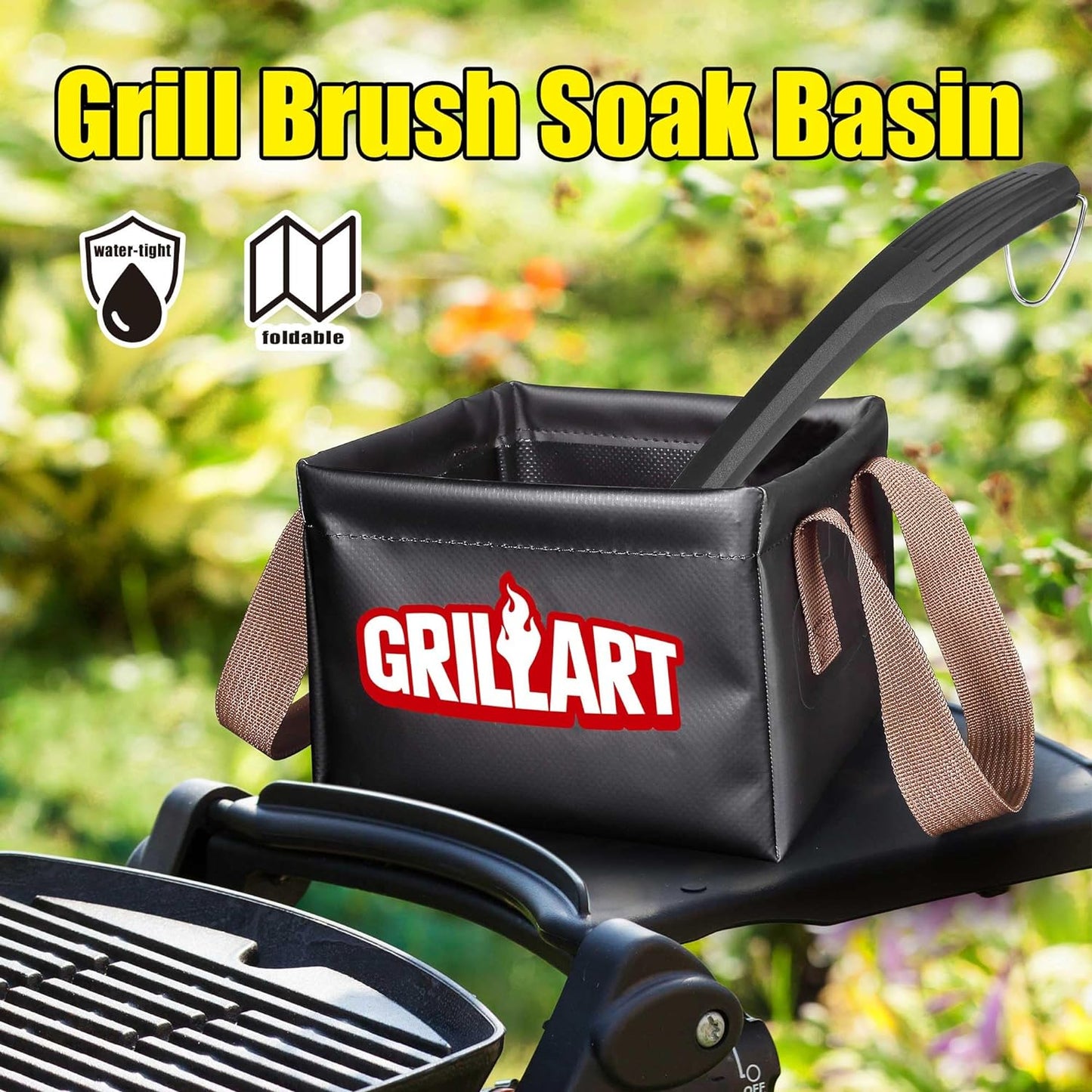 GRILLART Grill Brush Bristle Free, SteamWizards [Safe & Efficient] Grill Cleaner Brush for All Grill Grates, Replaceable Pad BBQ Grill Brush for Outdoor Grill, Grill Accessories, Gifts for Men/Dad