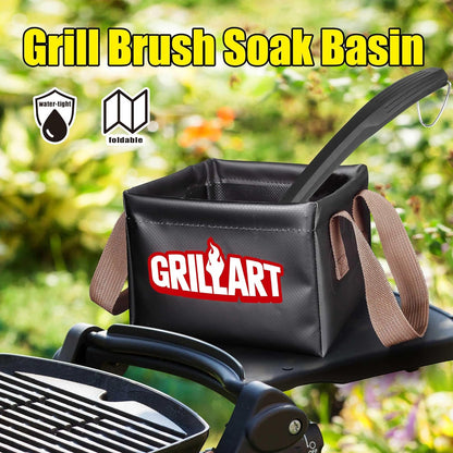 GRILLART Grill Brush Bristle Free, SteamWizards [Safe & Efficient] Grill Cleaner Brush for All Grill Grates, Replaceable Pad BBQ Grill Brush for Outdoor Grill, Grill Accessories, Gifts for Men/Dad