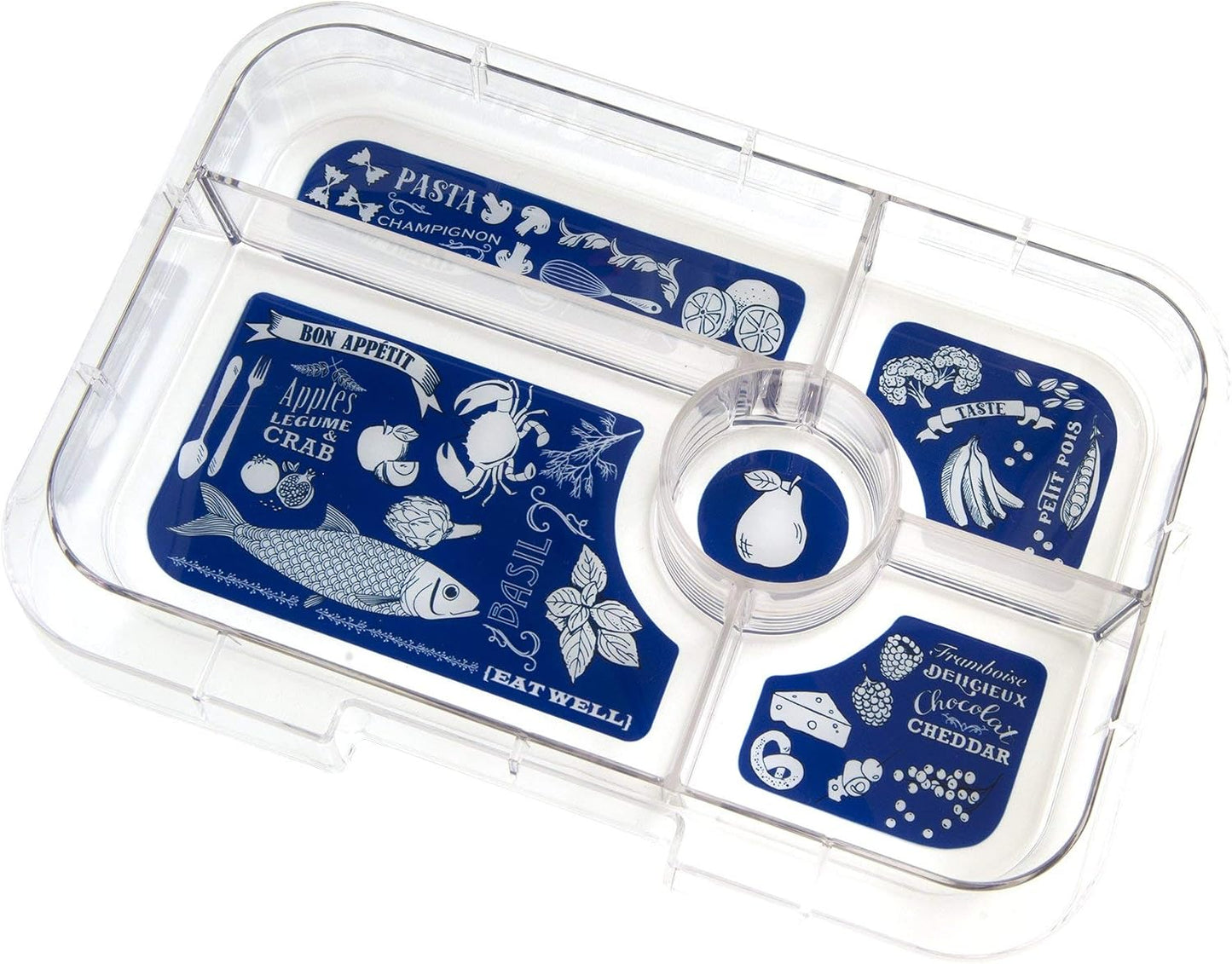 Yumbox Tapas Leakproof Bento Box, 5 Compartments, Antibes Blue | Large Capacity Design | Removable Compartment Tray | Easy-Open Single Latch | Ideal for Teens & Adults | Dishwasher-Safe Tray