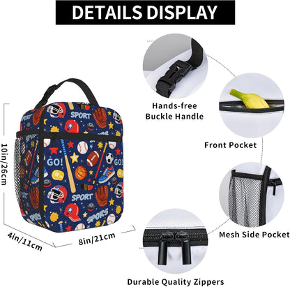 Dinosaur Volcano Insulated Lunch Bag for Women & Men, Reusable Leak-Proof Lunch Box with Cooler Compartment, Lunch Tote for Adults Work Travel Picnic Durable & Washable