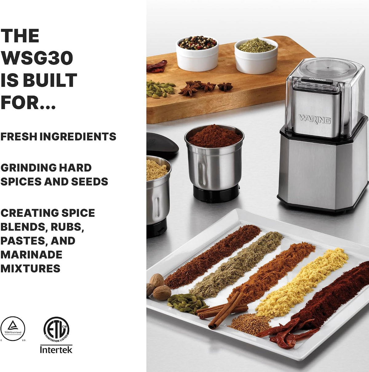 Waring Electric Spice Grinder with 1.5-Cup Capacity