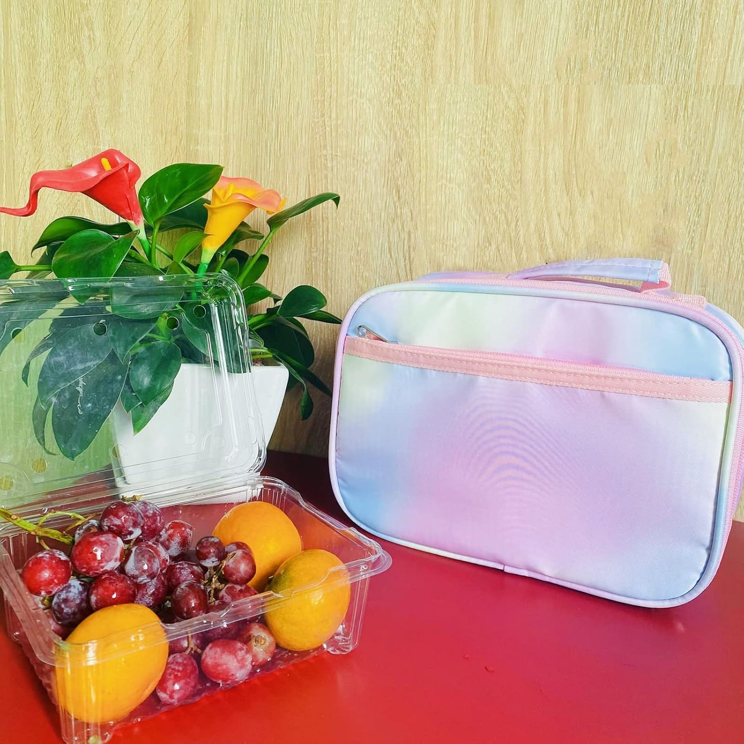 CAMTOP Kids Lunch Box Boys Girls Insulated Lunch Cooler Bag Reusable Lunch Tote Kit for School Travel (094 Tie Dye)