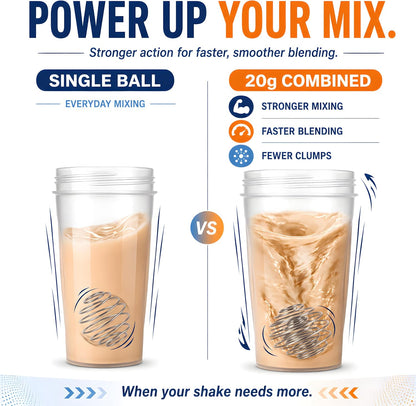 2.1-Inch Large Size Shaker Balls for Protein Shakes,Milkshake and Salad Dressing,304 Stainless Steel Shaker Ball