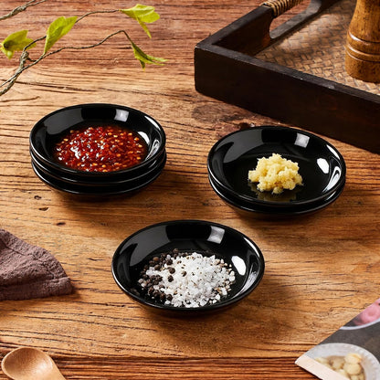 Japanese Style Ceramic Dipping Bowls,3'' Small Pinch Bowls Set Side Sauce Cups,Dishes for Sushi,Snack and Soy,BBQ,2.5 Oz Blue and White Mini Bowl for Kitchen Prep - Set of 6 (3 inch)
