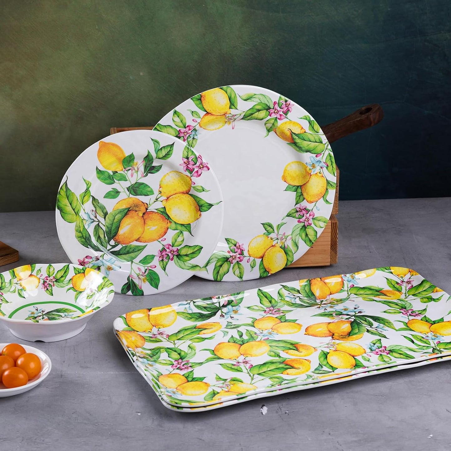 LEHAHA Grilling Prep and Serve Trays, BBQ Serving Platter, Melamine Serving Trays for Food, Set of 2, Great Gift for Father's Day, BBQ Lovers, Prefect for Chrismas Festival and Everyday use.