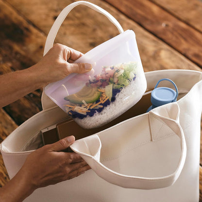 Stasher Premium Reusable Silicone Food Storage Bags, 2-Pack, Clear