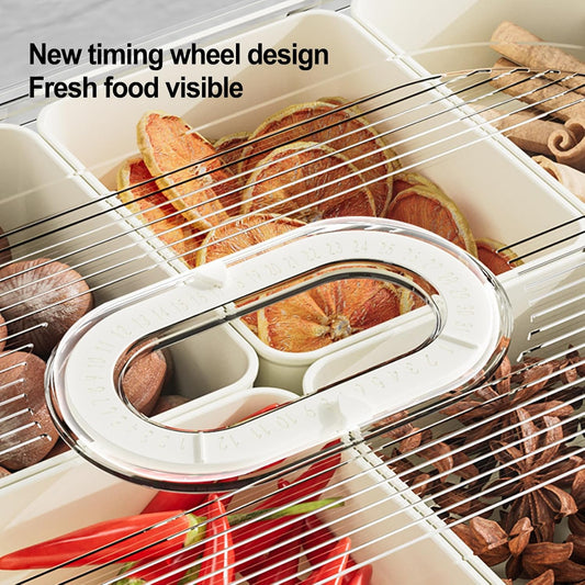Snackle Box Container, Food Tray Divided with Lid, Portable Snack Platters - Clear Organizer, Veggie Tray for Party, Veggies, Snack, Fruit, Nuts (milk white)