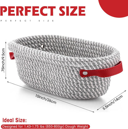 Gejoy 4 Set Banneton Bread Proofing Baskets Bulk with Liner Scraper Handle