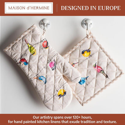 Maison d' Hermine Pot Holders 100% Cotton Potholders (8" x 8") - Colors B