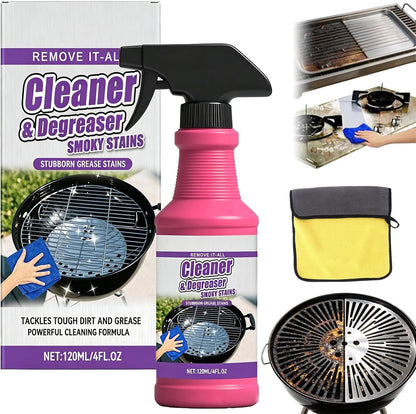 Fast-Acting Heavy Duty Grill Degreaser Spray, BBQ Cleaner Degreaser for Grill Grates, Oven Strength Foaming Trigger, No Scrubbing (1PC)