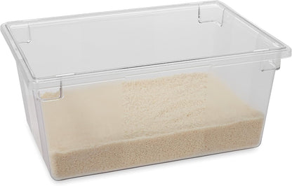 Rubbermaid Commercial Products Polycarbonate Food Storage Box/Tote, 2 Gallon, Clear, for Restaurant/Kitchen/Cafeteria