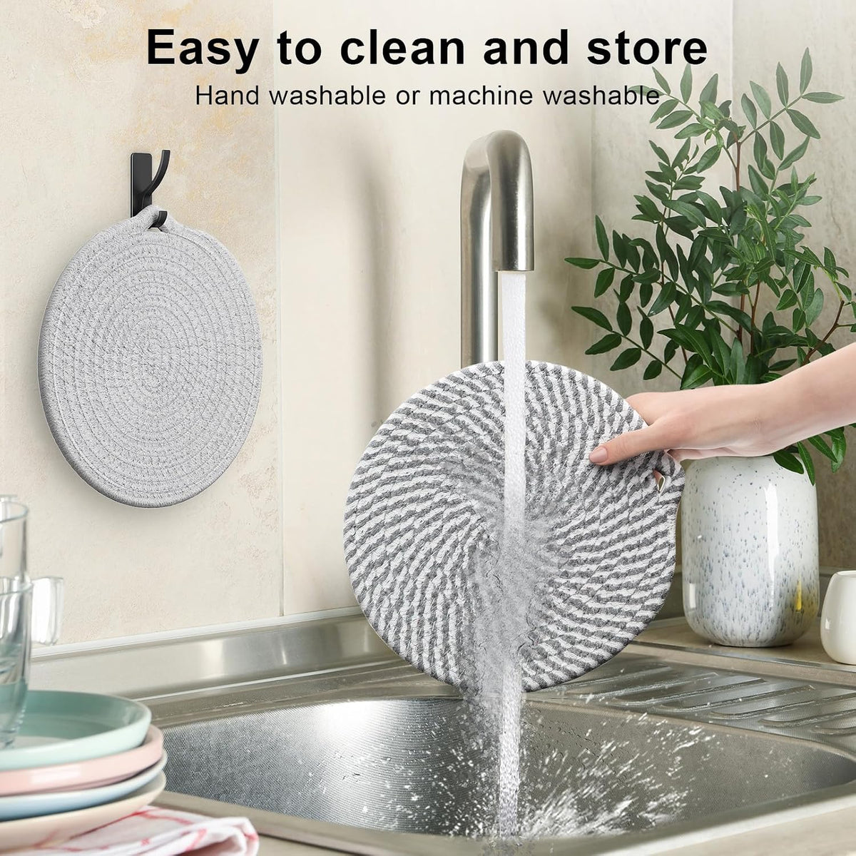 7" Trivets for Hot Dishes, 6 Pack Trivets for Hot Pots and Pans