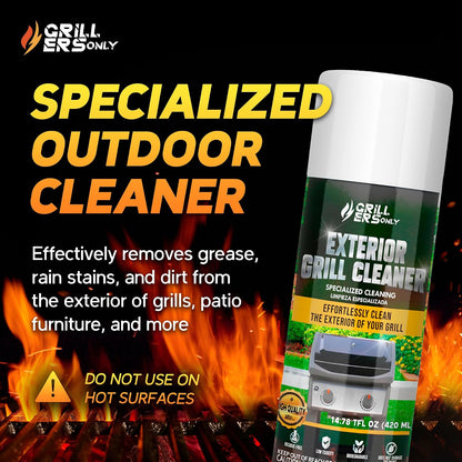 Grill Cleaner Spray & Degreaser | Heavy-Duty Grill Spray for BBQ, Griddles & Cast Iron Cleaner - Professional Outdoor Kitchen Formula - 35.2 fl oz.