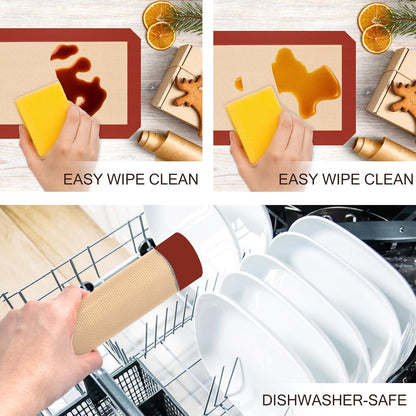 Koolstuffs Silicone Baking Mat, Nonstick and Reusable, 3 Pack