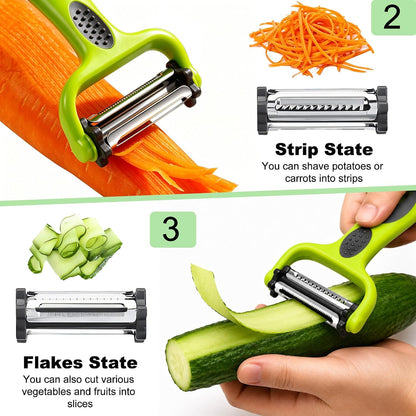 3-in-1 Vegetable Peeler, Julienne Peeler & Vegetable Slicer Kitchen Tool