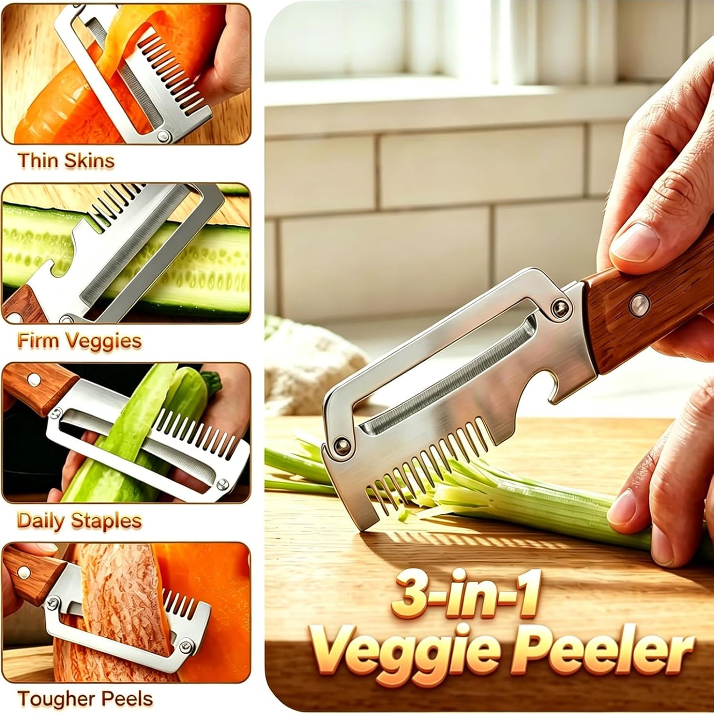 Vegetable Peeler, Multifunctional Vegetable Peeler, Stainless Steel Peeler, Peelers for Kitchen (Color-2PCS)