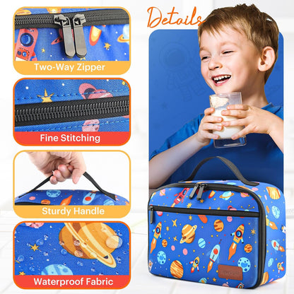 Lunch Box Kids, Lunch Bags for Women Men, Insulated Cooler Reusable Cute Lunch Containers for Boy & Girls, Adults Leak Proof Large Lunch Tote Bags for School, Work, Travel, Picnic Outdoor and Beach