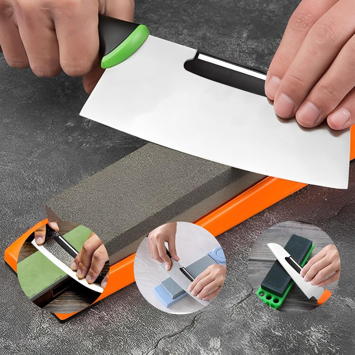 Professional Knife Sharpening Guide, Random Knife Sharpener Angle Guide, Sharpening Guide for Whetstone, Black(2 Pack)