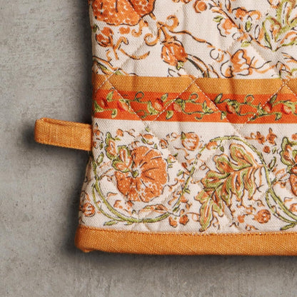Maison d' Hermine 100% Cotton Oven Mitt & Pot Holder Set (7.5"x13" & 8"x8") - Colors C
