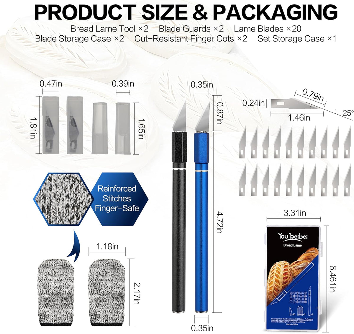 Upgraded Bread Lame 2-Pack, Sourdough Scoring Tool for Home Baking