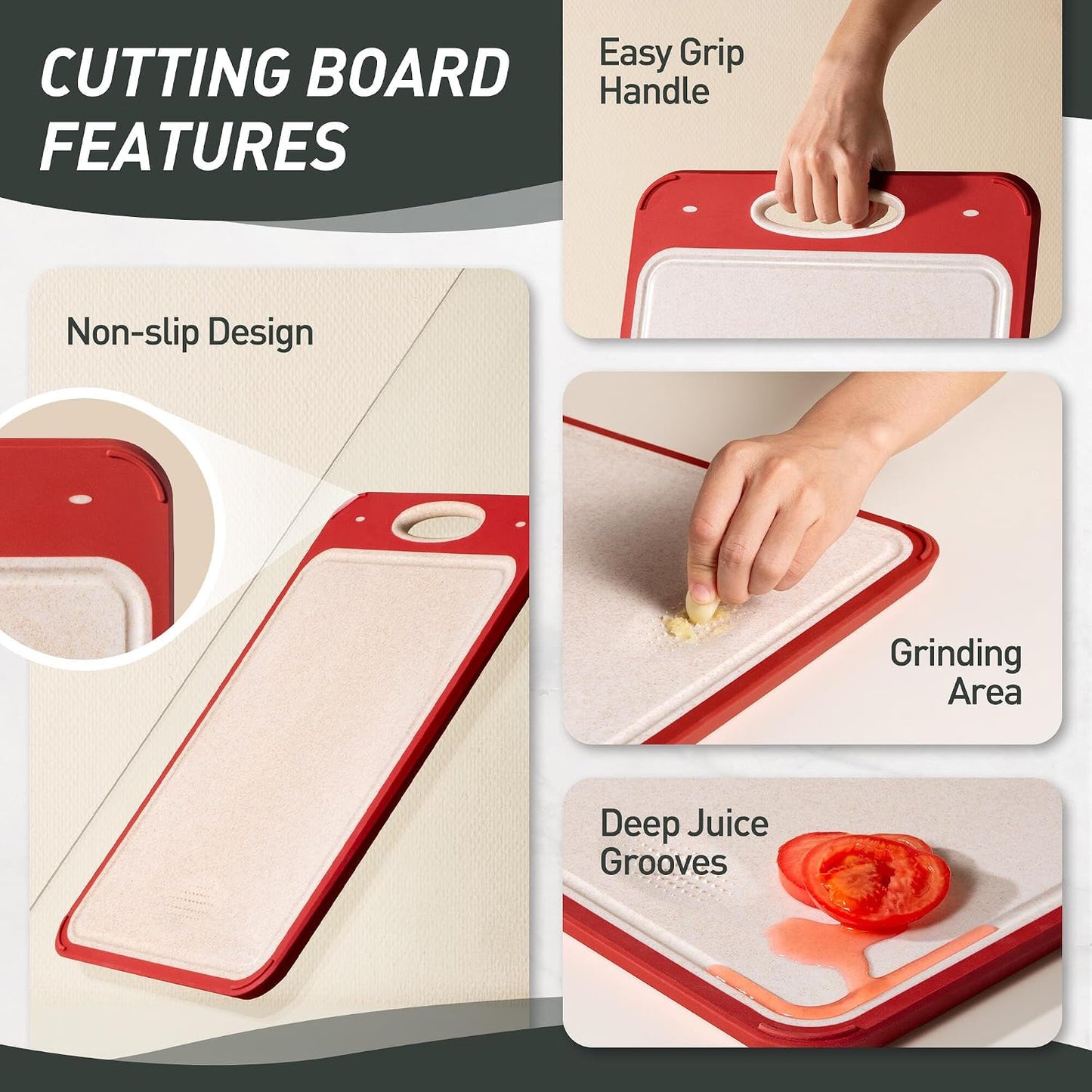 2 Packs Stainless Steel Cutting Board Set, Best Non Toxic Cutting Boards for Kitchen, Double Sided Metal Chopping Board for Meat/Fruit/Vegetables, Food Grade Kitchen Set Gift, [16”×11”+18”×12” Inch]