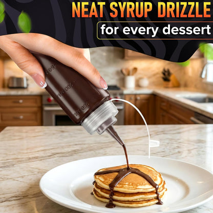 BURIUS Inverted Condiment Squeeze Bottles 16 oz for Sauces, Honey