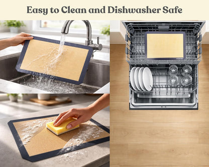 Silicone Pastry Mat with Measurements, 28 x 20 Inch Extra Thick Non-Slip Nonstick XL Baking Mat for Dough Rolling, Kneading, Fondant and Pie, Red