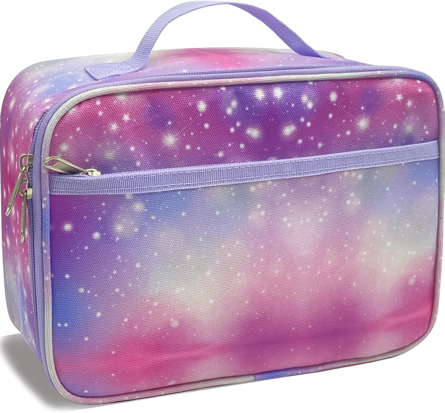 Kulle Space Lunch Box for Kids, Insulated Lunch Bag for Boys, Large Capacity Thermal Tote for School, Office, Daycare - Rocket Design, Washable & Leakproof