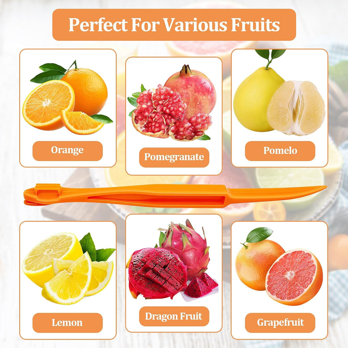 Orange Peeler Tools- Easy Orange & Lemon Fruit Peel Cutter Vegetable Slicer Fruit Tools