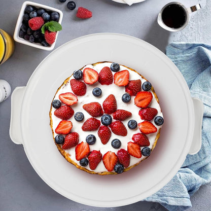 Large Cake Carrier with lid and Handle, Multipurpose Cake Stand with Lid for 11" Cake, Pie, Plastic Cake Container