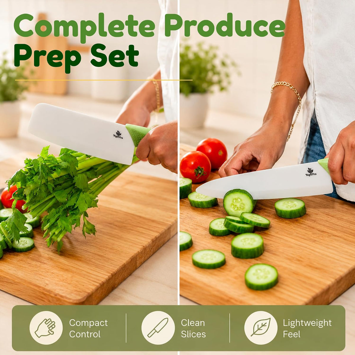 Ceramic Knife Set, 2 Piece, 6 and 4 Inch Sharp Kitchen Blades