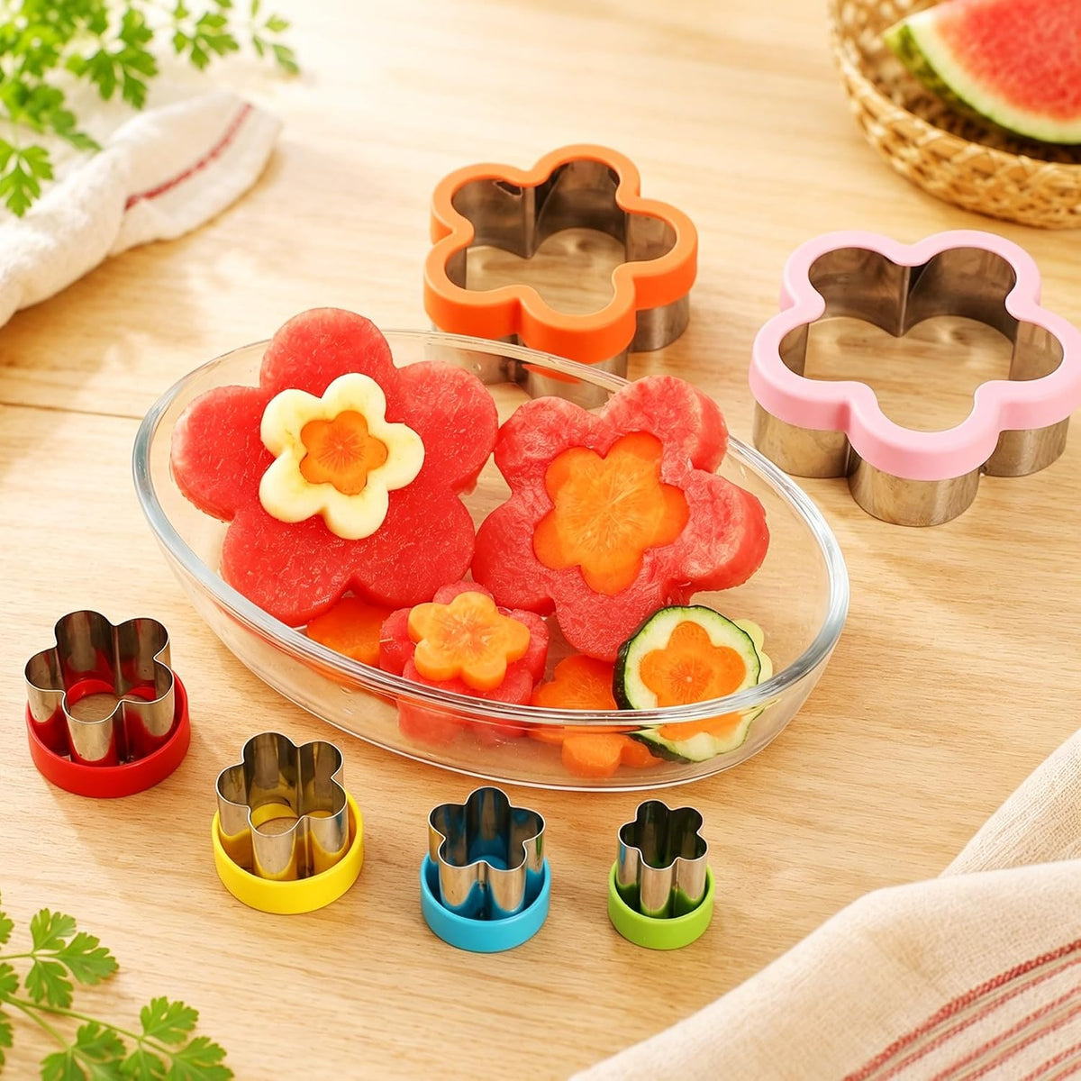 laxizar 10 Pcs Round Cookie Cutters Set Stainless Steel Biscuit Cutter