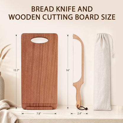 Bread Knife and Cutting Board Kit,with Adjustable Thickness