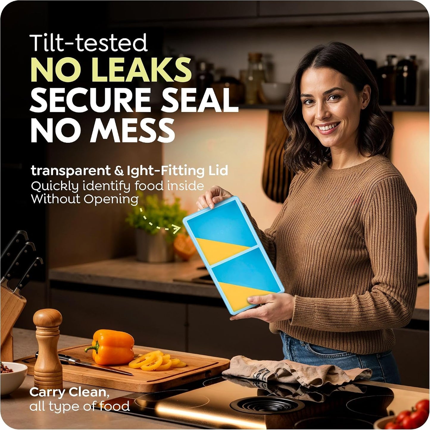 2 cup Silicone Freezer Trays with Lids, Silicone Soup Freezer Molds, Easily prepare portioned meals, Great for storing soups, lasagna, leftovers, sauces and other dishes, Dishwasher, Oven Safe